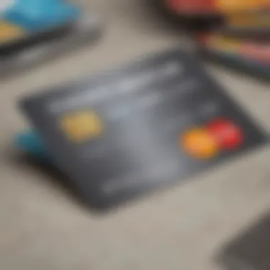 Bank account interface showcasing gift card options