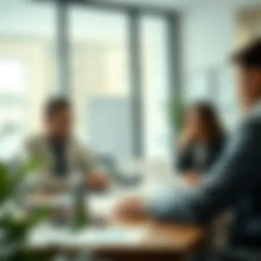 A strategy meeting with real estate professionals