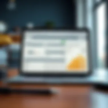 Comprehensive Budgeting Tools on Mac A MacBook displaying budgeting tools