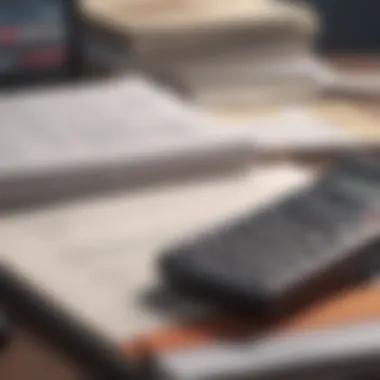 A close-up view of accounting textbooks and study materials