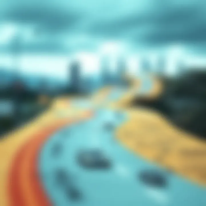 A roadmap depicting a journey through financial literacy