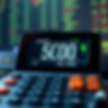Illustration of the S&P 500 calculator interface
