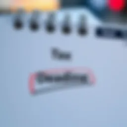 Calendar marking the tax filing deadline