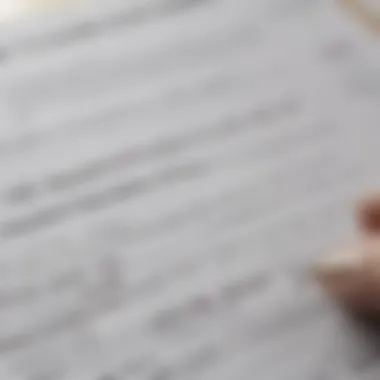 A close-up of a mortgage application form