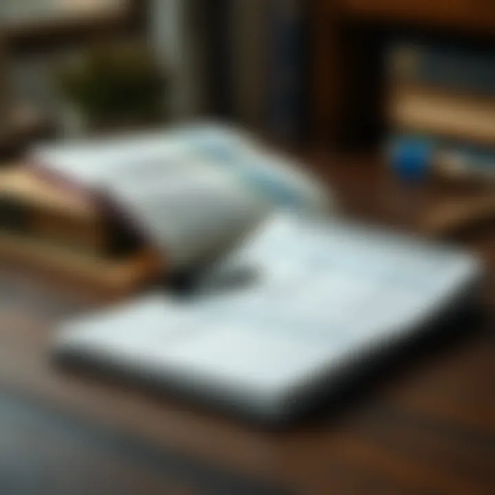 Budget Planning Essentials A minimalist budget planner with a pen