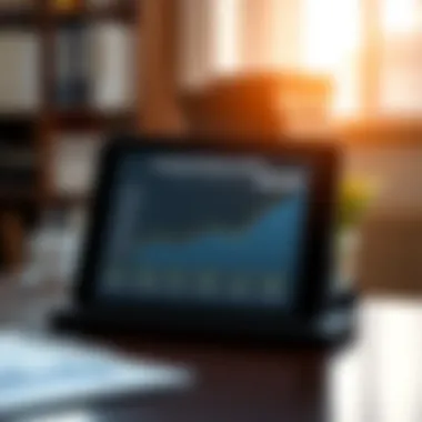 Investment Strategies Unveiled A serene investment strategy diagram on a digital tablet
