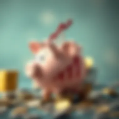 Savings and Growth Insights An illustration of a piggy bank with growth symbols