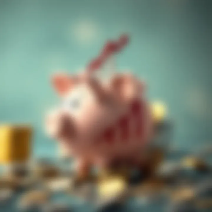Savings and Growth Insights An illustration of a piggy bank with growth symbols