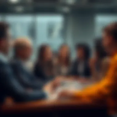 Collaborative Executive Discussions Diverse group of executives engaged in a discussion