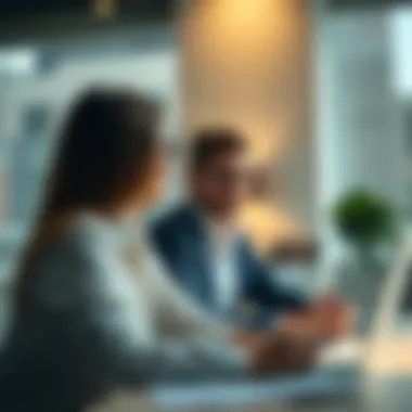 Client Engagement in Real Estate A professional engaging in a client meeting discussing real estate opportunities.
