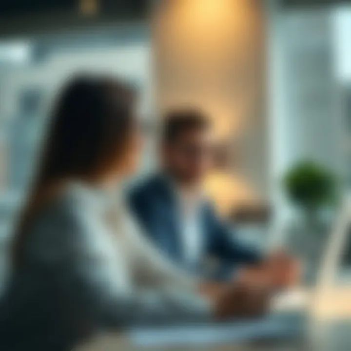 Client Engagement in Real Estate A professional engaging in a client meeting discussing real estate opportunities.