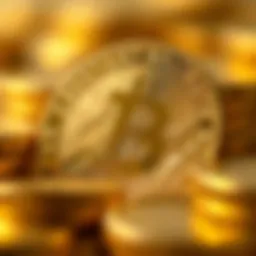 Detailed view of a gold bullion coin displaying its design and weight