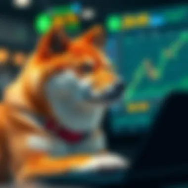 Robinhood Trading Interface with Shiba Inu A digital representation of Robinhood's interface showcasing Shiba Inu trading.