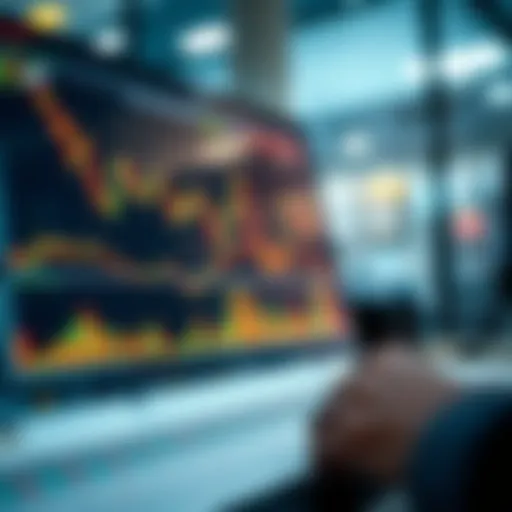 Market Trend Analysis Stock chart analysis showcasing market trends