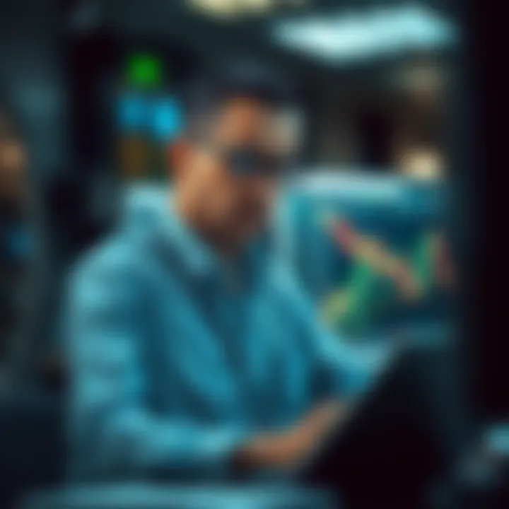 A trader utilizing options flow insights for strategy