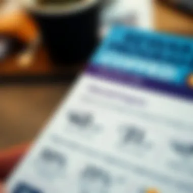 A close-up of a rewards program brochure with attractive offers