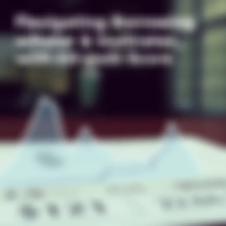 Illustration of a fluctuating line graph representing borrowing costs