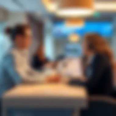 Customer Service Interaction at Frost Bank Illustration of customer service interaction at Frost Bank