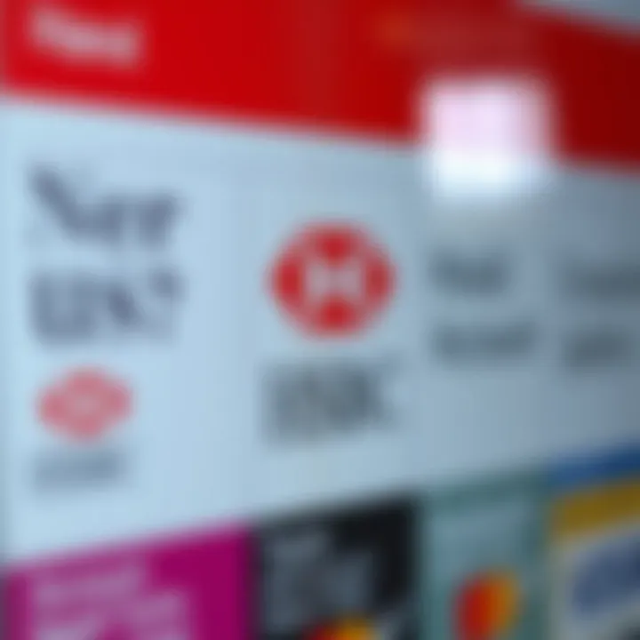 Types of HSBC Accounts A close-up of various HSBC account types displayed