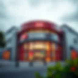 A modern HSBC branch exterior showcasing architectural design