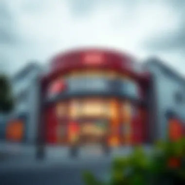 HSBC Branch Architecture A modern HSBC branch exterior showcasing architectural design