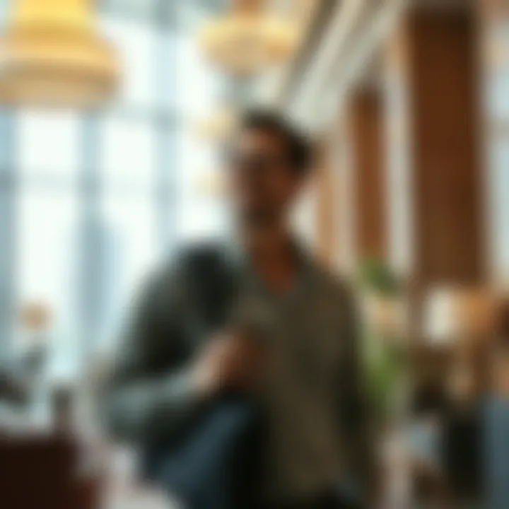 Enhancing Your Hotel Experience Traveler exploring a beautiful hotel lobby