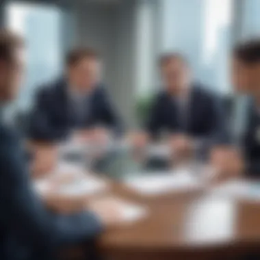 A diverse group discussing at a conference table