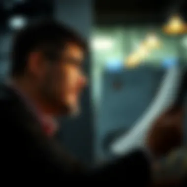 Small business owner analyzing coverage options