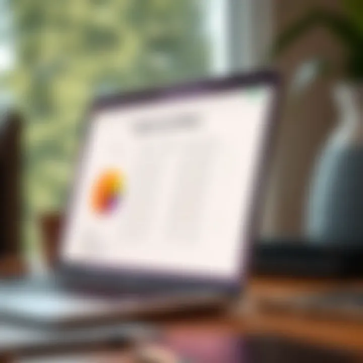 Online Tax Filing Platform Online tax filing platform interface on a laptop