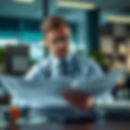 A tax professional analyzing financial documents
