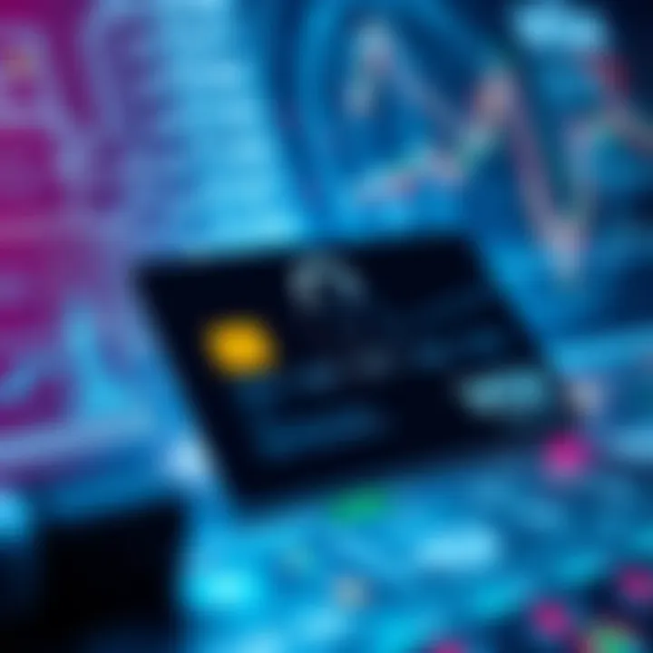 Illustration depicting digital security measures against credit card fraud