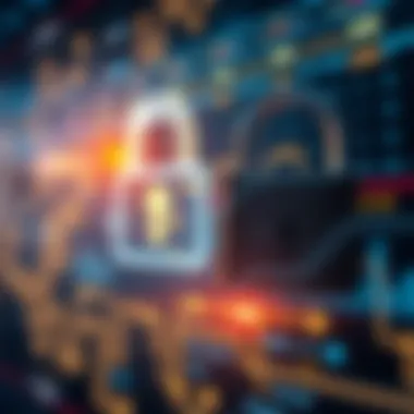 Ensuring Security in Digital Transactions Security lock symbolizing safe online transactions