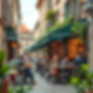 Embracing French Café Culture A cozy French café scene with locals enjoying their day