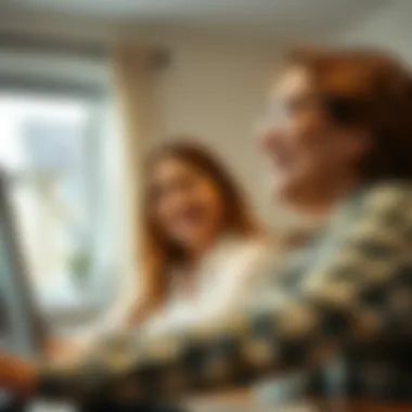Satisfied customer receiving home financing support