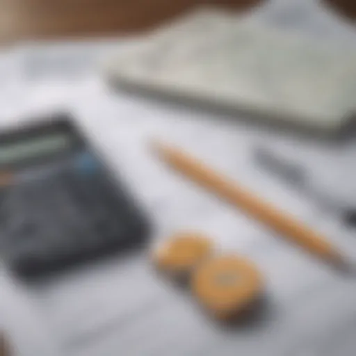 Illustration of financial documents and a calculator