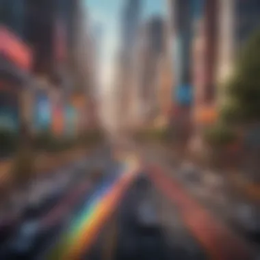 Exploring Diverse Investment Avenues A conceptual representation of diverse investment avenues symbolized by a spectrum of colorful paths diverging.
