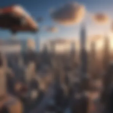 Chasing Entrepreneurial Dreams An inspiring view of a skyline, symbolizing entrepreneurial aspirations and the pursuit of substantial financial goals.
