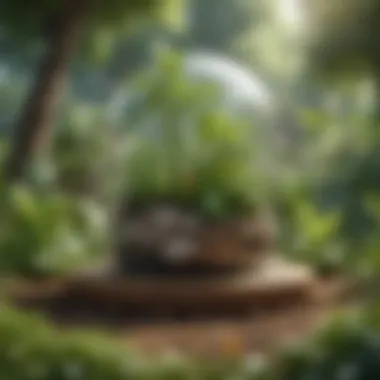 Nurturing Your Financial Growth A tranquil scene of a growing investment portfolio represented by flourishing plants in a financial-themed garden.