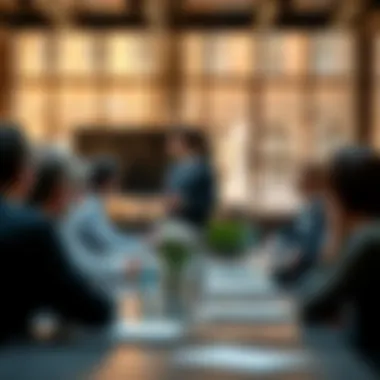 Visual representation of a pitch meeting