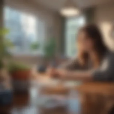 Mindful Spending Habits A serene environment encouraging mindful spending habits