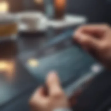 Analyzing Credit Card Statements A person thoughtfully analyzing their credit card statements