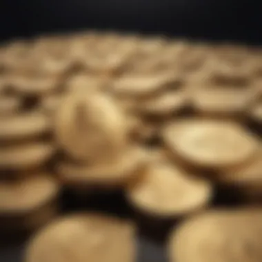 Elegant gold coin display reflecting market trends