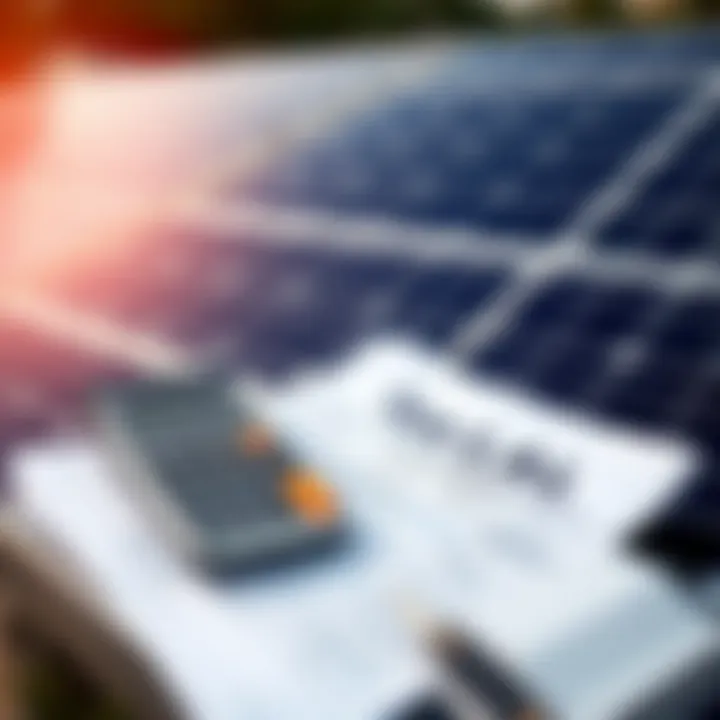 Understanding Tax Incentives for Solar Investment Calculator with tax forms and solar panel