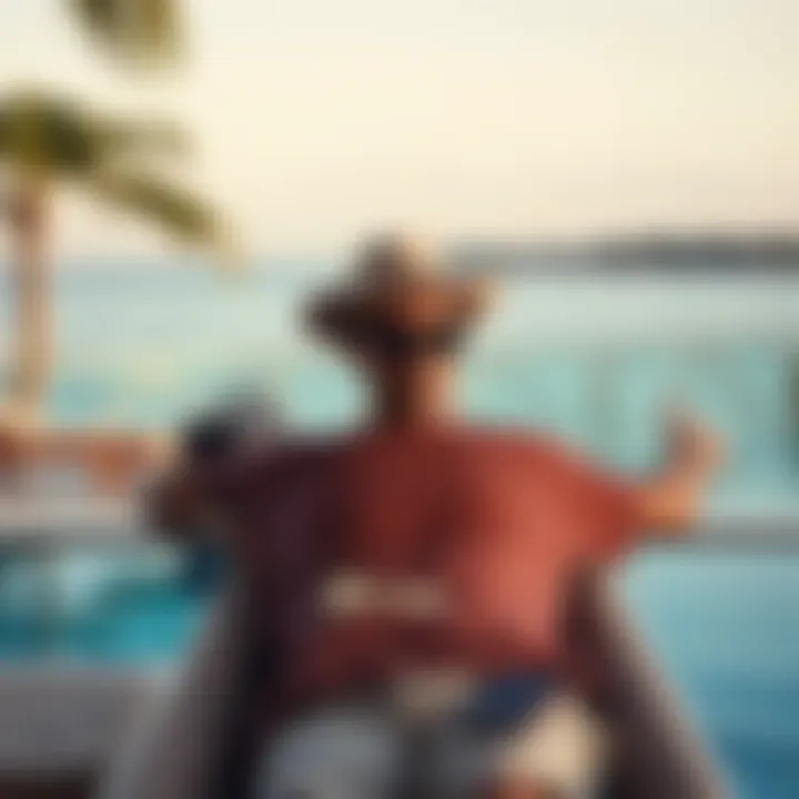 Luxury Travel Experiences Made Possible by Rewards A person lounging in a luxury travel destination