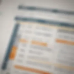 Detailed view of an amortization schedule highlighting extra payments