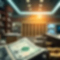 Depiction of funds management in banking