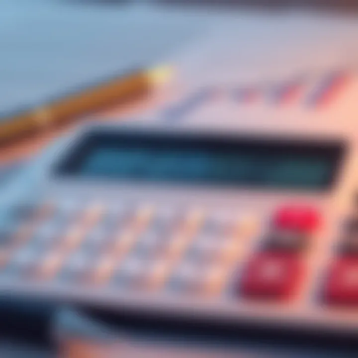 Calculator reflecting the impact of credit scores on mortgage costs