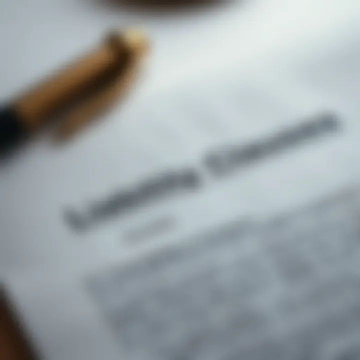 Understanding Liability Clauses A close-up of a contract highlighting liability clauses