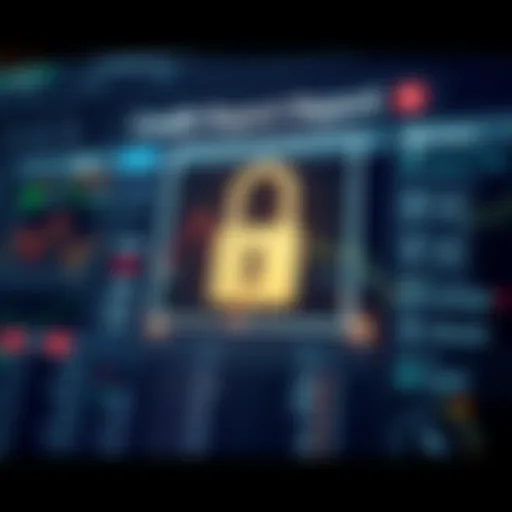 Visual representation of credit report security