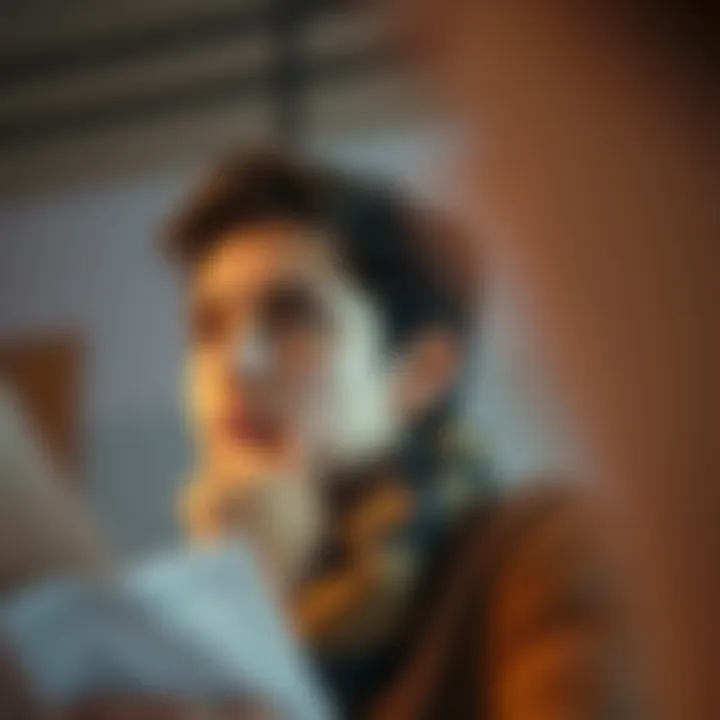 Financial Decision Making Student contemplating financial decisions